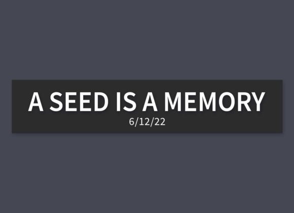 A Seed is a Memory | Sunday, June 12, 2022 | Gary Zamora